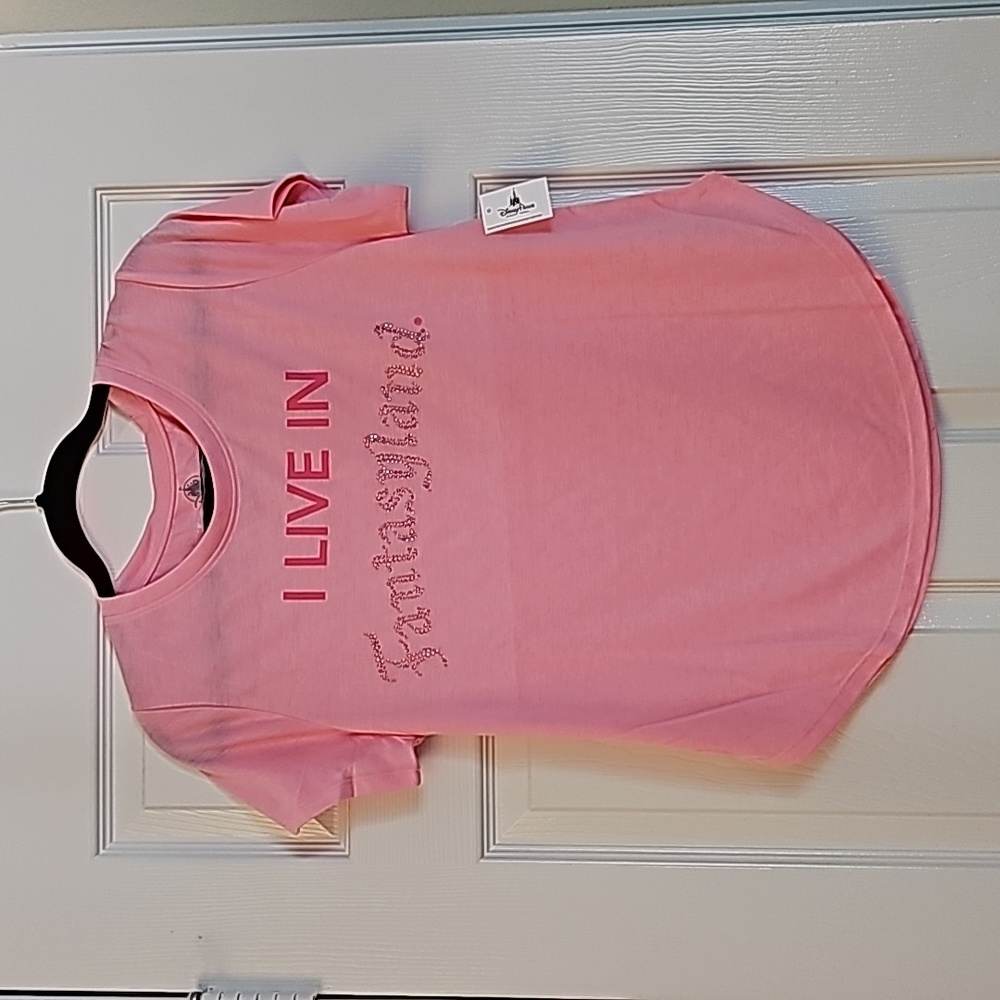 NWT - Disney Parks Tee Size Medium - "I LIVE IN Fantasyland"